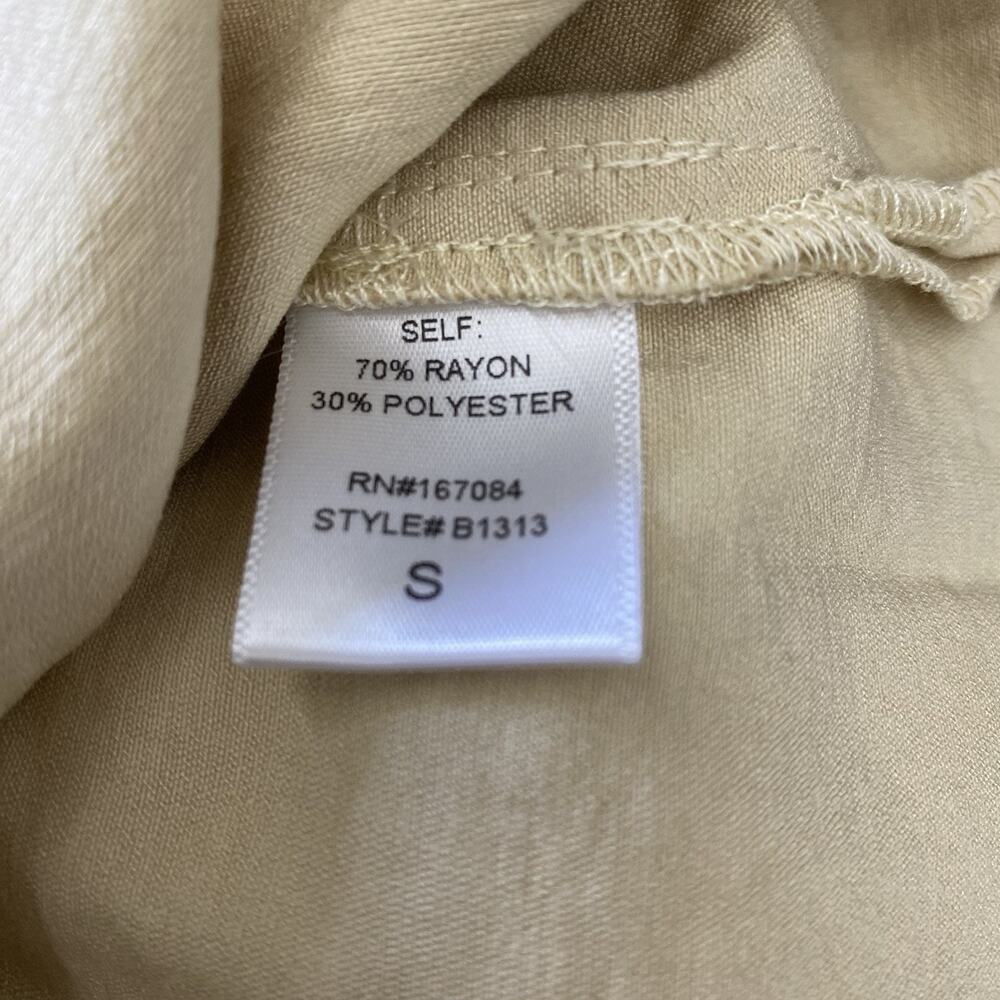 Tuckernuck Khaki Scottie shirt Beige Utility Safari Popover Top Pockets Boxy S - Picture 4 of 10